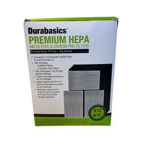 Durabasics Premium Hepa Air Filters & Carbon Pre Filters HRF-AP1 M1 open box